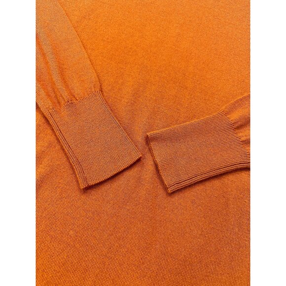 Woman's Cremieux Wool Blend Turtleneck Tunic Sweater Dress in Rust Size Small - Picture 5 of 10